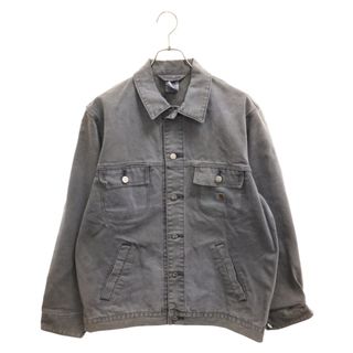 カーハート(carhartt)のCARHARTT カーハート VINTAGE ロゴパッチ デニムジャケット カバーオール E746-1411 グレー(Gジャン/デニムジャケット)