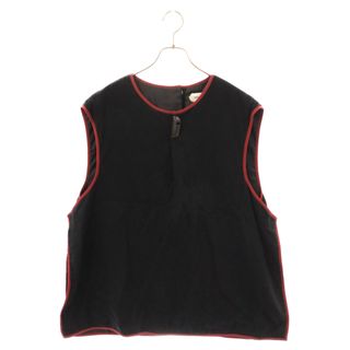 NAMACHEKO ナマチェコ 18AW WOOL VEST トグルボタン ウールニット ベスト ブラック/レッド(ベスト)