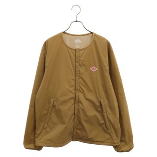 ダントン(DANTON)のDANTON ダントン INSULATION COLLARLESS JACKET ワンポイントロゴ 刺繍 スナップボタン中綿ジャケット ベージュ JD-8885(フライトジャケット)