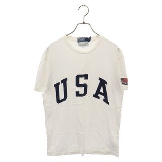 ポロラルフローレン(POLO RALPH LAUREN)のPOLO RALPH LAUREN ポロラルフローレン ×Ron Herman USA ロゴ クルーネック カットソー 半袖Tシャツ ホワイト(Tシャツ(半袖/袖なし))