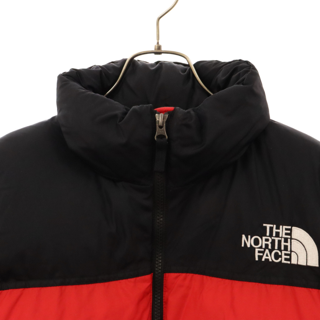 THE NORTH FACE ザノースフェイス NUPTSE JACKET ヌプシ ロゴ刺繍 ジップアップ ダウンジャケット レッド ND91841