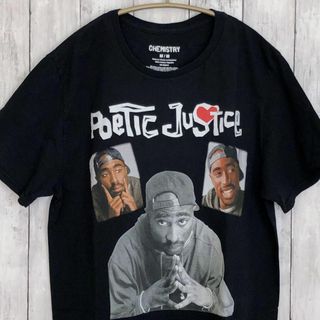 ミュージックティー(MUSIC TEE)のムービーＴ　ポエティックジャスティス　ツーパック　TUPAC　サイズＭメンズ古着(Tシャツ/カットソー(半袖/袖なし))