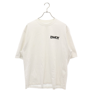 ENNOY エンノイ 21SS ロゴパッチ クルーネック 半袖Tシャツ カットソー ホワイト SS21BRENCT08NTL(Tシャツ(半袖/袖なし))