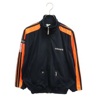 アディダス(adidas)のadidas アディダス 80～90S VINTAGE ヴィンテージ ロゴエンブロイダリー ジップアップ トラックジャケット ジャージ ネイビー/オレンジ(フライトジャケット)