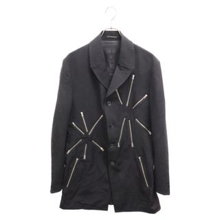 Yohji Yamamoto POUR HOMME ヨウジヤマモト プールオム 19SS デザインファスナージップ 花火 ジャケット ブラック HH-J31-100