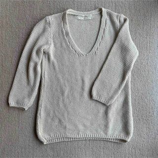 ザラ(ZARA)のZARA ザラ　レディース　サマーセーター サマーニット　トップス Vネック　M(ニット/セーター)