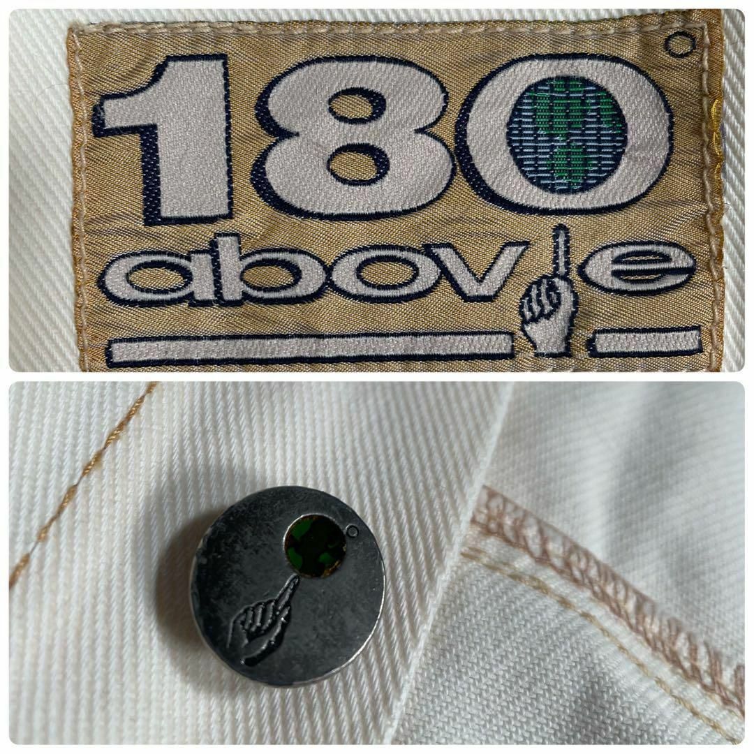 VINTAGE(ヴィンテージ)の香港製 ヴィンテージ ホワイトデニム カバーオール 180abovie 比翼 メンズのジャケット/アウター(Gジャン/デニムジャケット)の商品写真