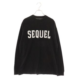 SEQUEL シークエル Logo L/S Tee フロントロゴ 長袖Tシャツ ブラック(Tシャツ/カットソー(七分/長袖))