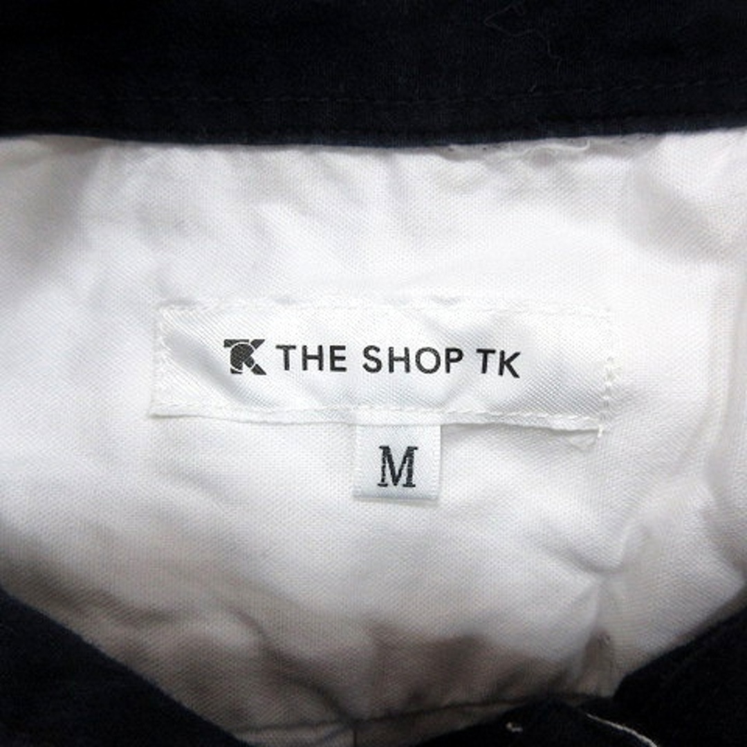 THE SHOP TK(ザショップティーケー)のザショップティーケー ステンカラーシャツ グレンチェック 七分袖 M 白 ■MO メンズのトップス(シャツ)の商品写真