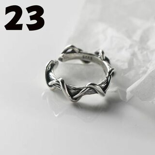 シルバー925 メンズ 指輪  ファッション リング 調整可 個性 20(ピアス)