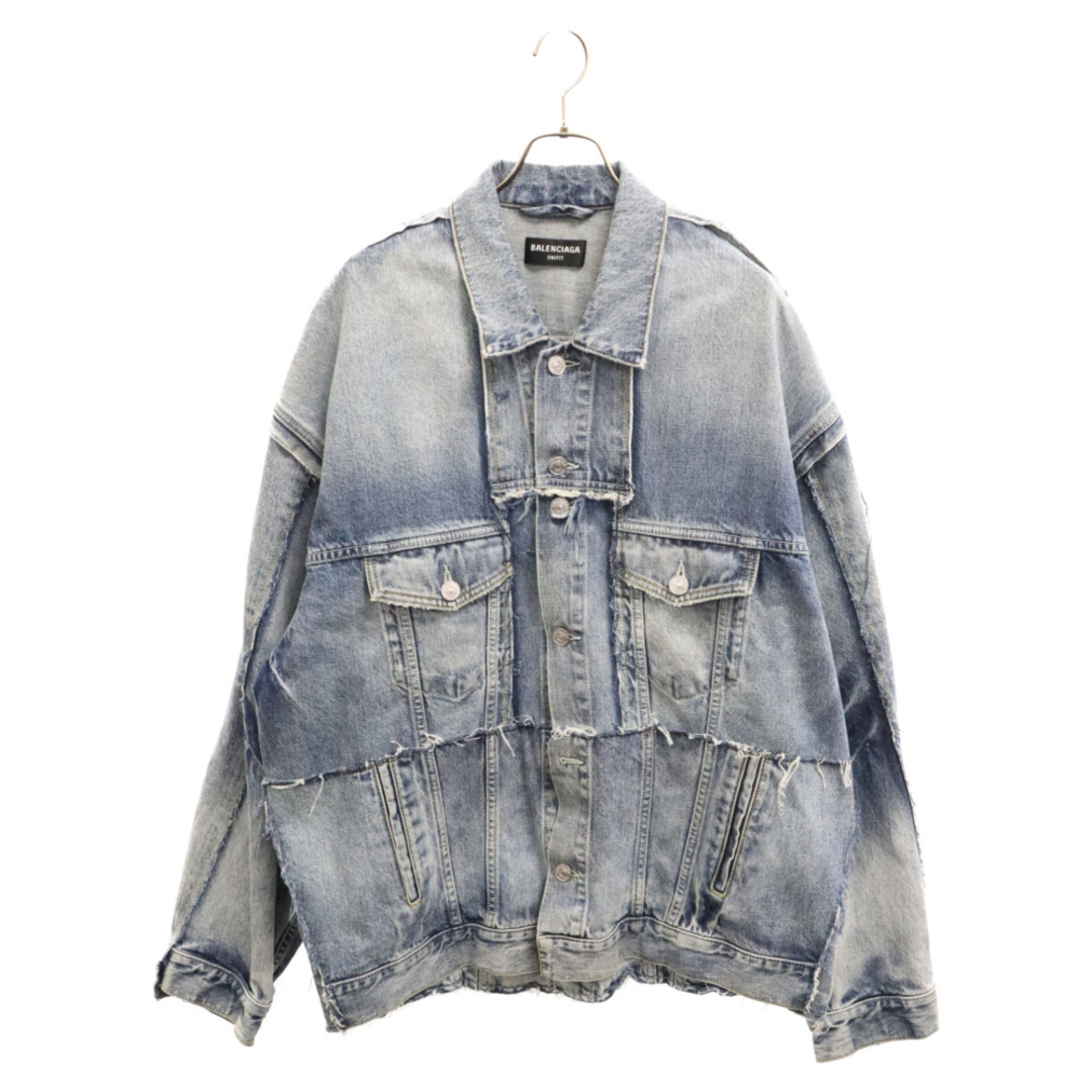 Balenciaga(バレンシアガ)のBALENCIAGA バレンシアガ 23SS Oversized Cut-up Denim Jacket オーバーサイズド カットアップ デニムジャケット インディゴ 697779TMW26 メンズのジャケット/アウター(Gジャン/デニムジャケット)の商品写真