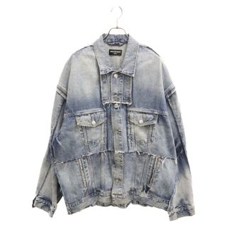 バレンシアガ(Balenciaga)のBALENCIAGA バレンシアガ 23SS Oversized Cut-up Denim Jacket オーバーサイズド カットアップ デニムジャケット インディゴ 697779TMW26(Gジャン/デニムジャケット)