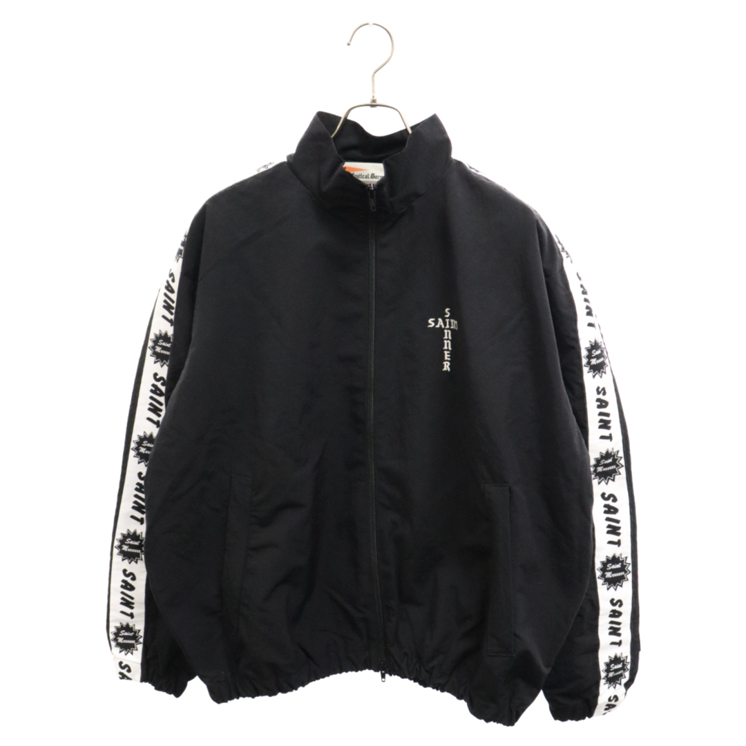 SAINT MICHAEL セントマイケル 24SS TRACK SIDE TAPE JACKET SM-YS8-0000-064 サイドテープ トラックジャケット ナイロンジャケット ブラック S メンズのジャケット/アウター(フライトジャケット)の商品写真