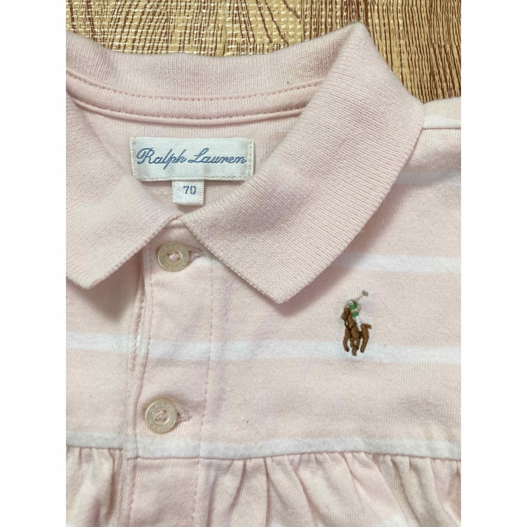 Ralph Lauren(ラルフローレン)の【超美品】ラルフローレン  70cm ロンパース　ワンピース　セット キッズ/ベビー/マタニティのベビー服(~85cm)(ワンピース)の商品写真