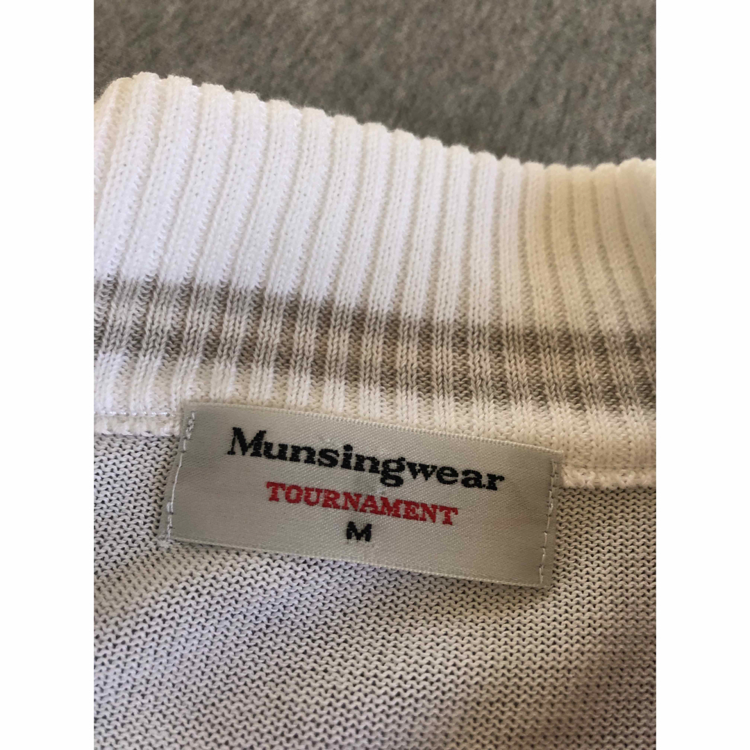 Munsingwear(マンシングウェア)のマンシングウェア　サマーニット　ハーフジップ　M スポーツ/アウトドアのゴルフ(ウエア)の商品写真