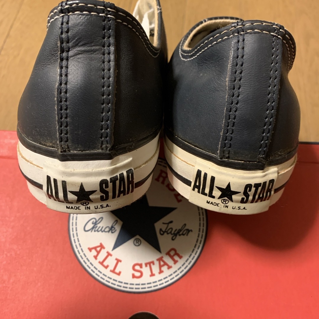 CONVERSE - converse オールスターレザー ネイビー 25cm made in CONVERSE - converse オールスターレザー ネイビー 25cm made in