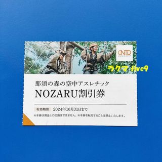 🟩🟨🟥那須の森の空中アスレチック NOZARU割引券 NPD 株主優待(遊園地/テーマパーク)