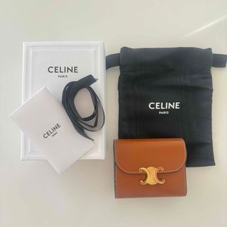 セリーヌ(celine)の正規品 CELINE セリーヌ スモール ウォレット トリオンフ タン(財布)