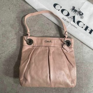 コーチ(COACH)の高級上質革 COACH ワンショルダーバッグ ピンクF17605 セミショルダー(ショルダーバッグ)