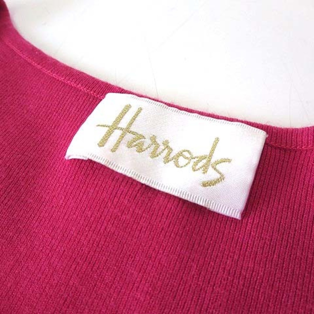 Harrods(ハロッズ)のハロッズ Harrods ニット カットソー ロゴ プレート 半袖 S 赤 レディースのトップス(カットソー(半袖/袖なし))の商品写真