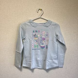 メゾピアノ(mezzo piano)のmezzo piano 長袖薄手Tシャツ（水色）140 (Tシャツ/カットソー)