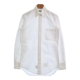 トムブラウン(THOM BROWNE)のTHOM BROWNE トムブラウン カジュアルシャツ 0(XS位) 白 【古着】【中古】(シャツ/ブラウス(長袖/七分))