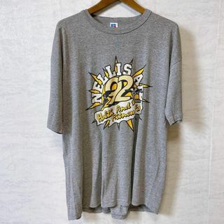 Russell Athletic - ビンテージTシャツ　シングルステッチ　メイドインUSA　両面ロゴ　灰色グレー古着