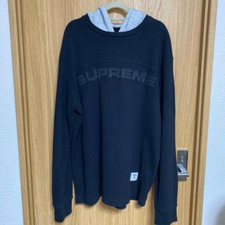 シュプリーム(Supreme)のSupreme◆hooded waffle ringer/長袖Tシャツ/M(パーカー)