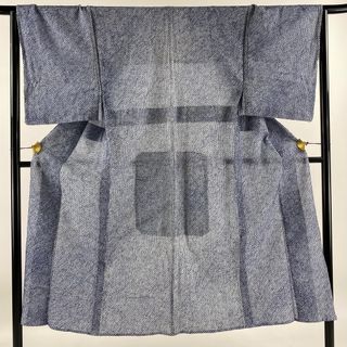 男着物 身丈142cm 裄丈65.5cm 綿 名品 【中古】(着物)