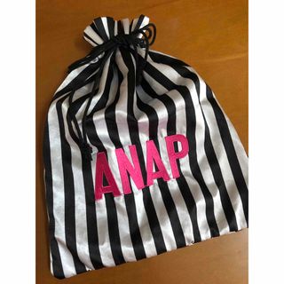 ANAP - ANAP アナップ　巾着袋　バッグ　ストライプ　ロゴ