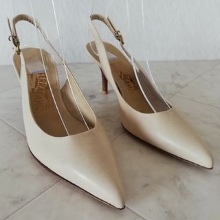 サルヴァトーレフェラガモ(Salvatore Ferragamo)のFERAGAMO フェラガモ 本革ストラップパンプス 5.5 C(ハイヒール/パンプス)