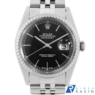 ロレックス(ROLEX)のロレックス デイトジャスト 16030 ブラック バー 5列 ジュビリーブレス 62番 メンズ 中古 腕時計(腕時計(アナログ))