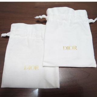 Dior 巾着 白 ポーチ 2枚セット