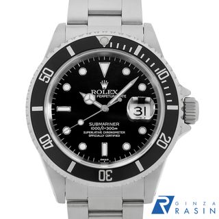 ロレックス(ROLEX)のロレックス サブマリーナ デイト 16610 ブラック A番 メンズ 中古 腕時計(腕時計(アナログ))