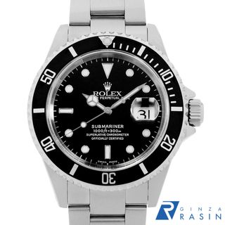 ロレックス(ROLEX)のロレックス サブマリーナ デイト 16610 ブラック P番 メンズ 中古 腕時計(腕時計(アナログ))