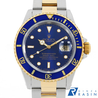 ロレックス(ROLEX)のロレックス サブマリーナ デイト 16613 ブルー オールトリチウム W番 メンズ 中古 腕時計(腕時計(アナログ))