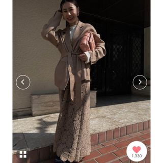 アメリヴィンテージ(Ameri VINTAGE)のCROCHET LIKE JACKET SET COAT(その他)