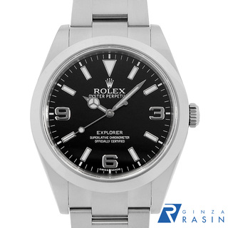 ロレックス(ROLEX)のロレックス エクスプローラーI 前期型 ブラックアウト 214270 ブラック ランダム番 メンズ 中古 腕時計(腕時計(アナログ))