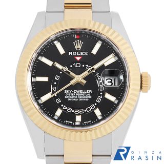 ロレックス(ROLEX)のロレックス スカイドゥエラー  326933 ブラック 3列 オイスターブレス ランダム番 メンズ 中古 腕時計(腕時計(アナログ))