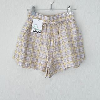 アダムエロぺ(Adam et Rope')の【新品】GANNI ガニー　チェック ショートパンツ(ショートパンツ)