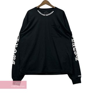 クロムハーツ(Chrome Hearts)のCHROME HEARTS Neck Logo L/S Tee クロムハーツ ネックロゴロングスリーブTシャツ 長袖カットソー ロンT ポケT アームロゴ 袖先Fuckプリント ブラック サイズXL【240502】【新古品】【me04】(Tシャツ/カットソー(半袖/袖なし))