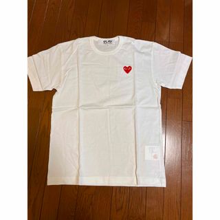 コムデギャルソン(COMME des GARCONS)の新品未使用　プレイ コムデギャルソン ホワイト　 Lサイズ(Tシャツ/カットソー(半袖/袖なし))