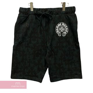 クロムハーツ(Chrome Hearts)のCHROME HEARTS 2024SS Graveyard Cemetery Cross Half Pants クロムハーツ グレイブヤードセメタリークロスハーフパンツ ショーツ 総柄 スクロールロゴプリント  ホースシュー ブラック サイズM【240502】【新古品】【me04】(Tシャツ/カットソー(半袖/袖なし))