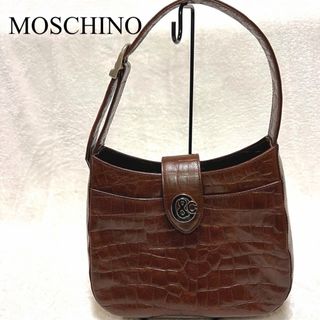 モスキーノ(MOSCHINO)のMOSCHINO モスキーノ ハンドバッグ クロコ型押し(ハンドバッグ)