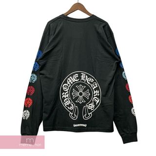 Chrome Hearts - CHROME HEARTS 2022SS Multi Color Horseshoe L/S Tee クロムハーツ マルチカラーホースシューロングスリーブTシャツ 長袖カットソー ロンT 胸ポケット CHクロスプリント ブラック サイズL【240502】【中古ーA】【me04】