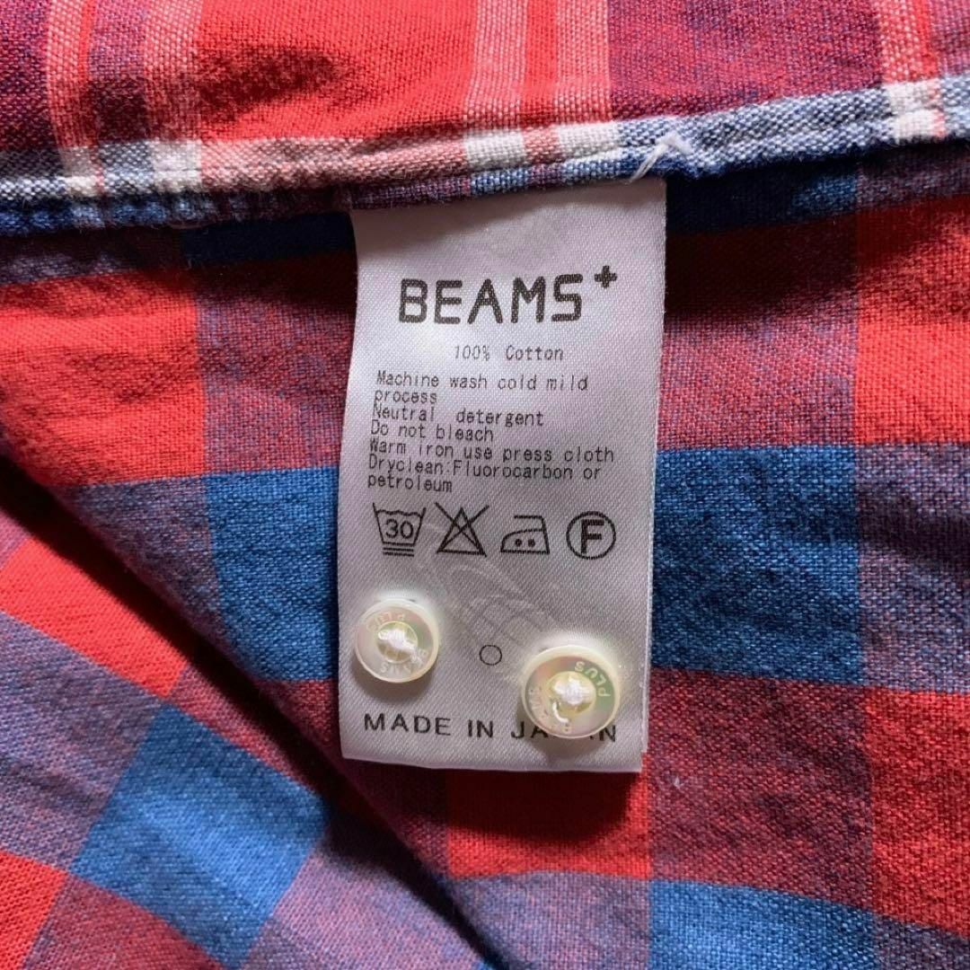 BEAMS PLUS(ビームスプラス)のBEAMS PLUS マルチチェック ボタンダウンシャツ 長袖 赤 M メンズのトップス(シャツ)の商品写真