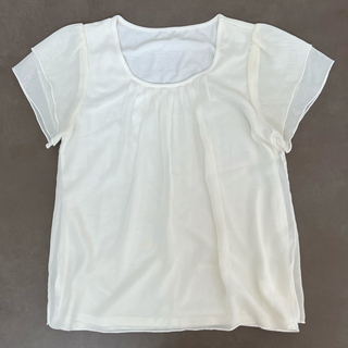 半袖　Tシャツ　フォーマル　きれいめ　シアー　レース(Tシャツ/カットソー(半袖/袖なし))