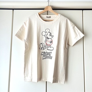 ★新品★サマンサモスモス　ミッキーぽこぽこ刺繍Tシャツ　キナリ