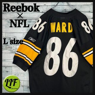Reebok - リーボック NFL 全刺繍 スティーラーズ 半袖 アメフトゲームシャツ L