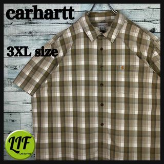 カーハート(carhartt)のカーハート ロゴタグ 胸ポケット 半袖シャツ チェック柄 XXXL(シャツ)